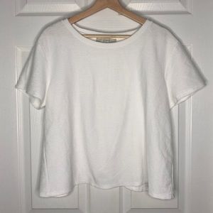 Loft white t-shirt with open back-L